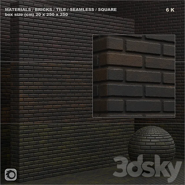 Material (seamless) - brick tile set 5 Free Download