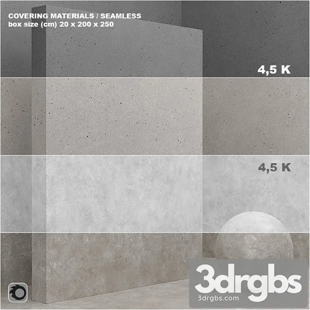 Material (seamless) - coating concrete plaster set 49 3D Model Free