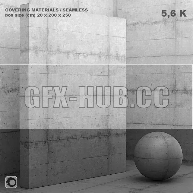 Material (seamless) - coating concrete plaster set 50 3D Model