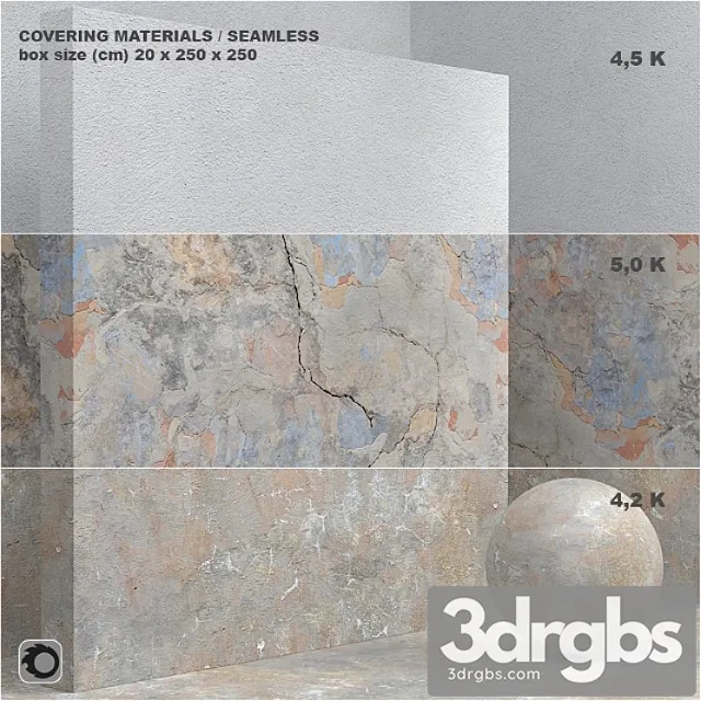 Material (seamless) - coating concrete plaster set 68 Free Download