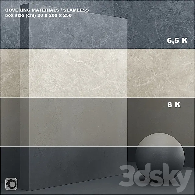 Material (seamless) – coating marble plaster set 41 3D Model