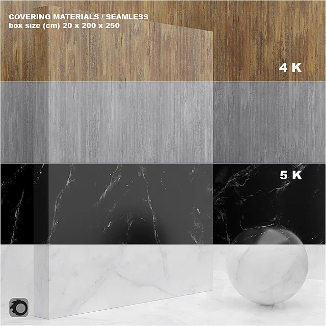 Material (seamless) – coating marble plaster set 45 3D Model