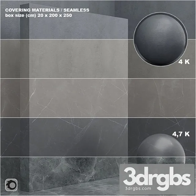 Material (seamless) – coating marble plaster – set 55 3D Model Download