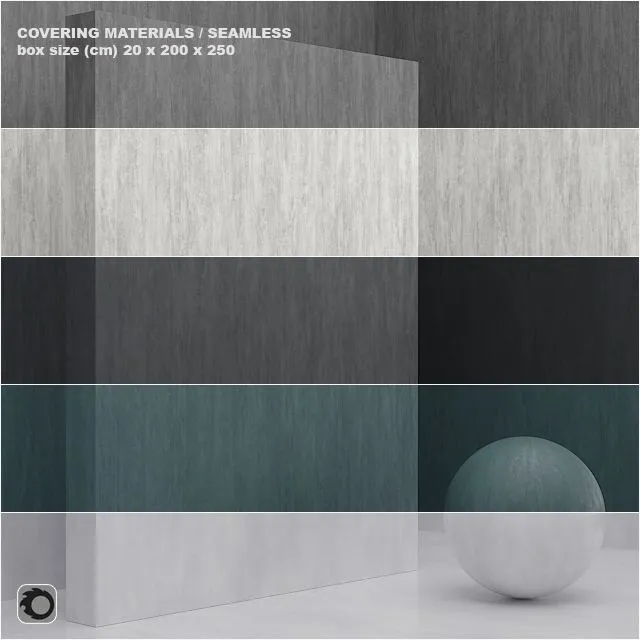 Material (seamless) - coating plaster set 40 3D Model