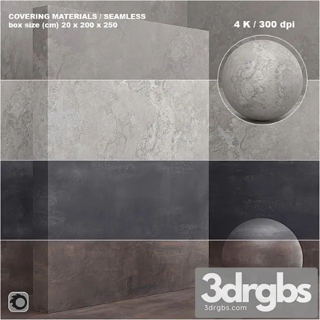 Material Seamless Coating Stone Plaster Set 54 3D Model Download