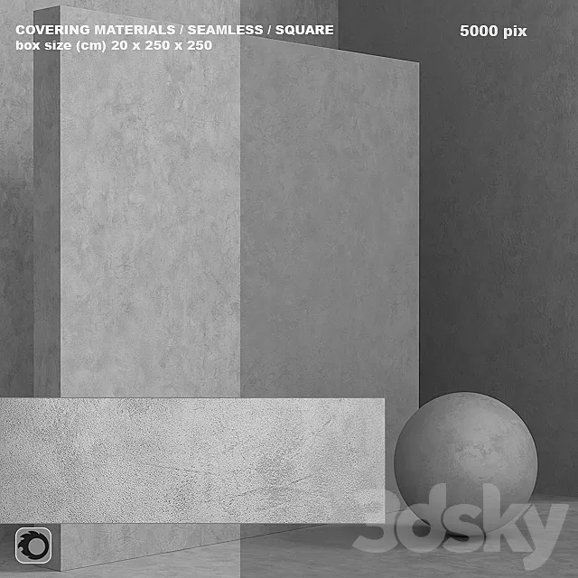Material (seamless) – concrete plaster set 106 3D Model