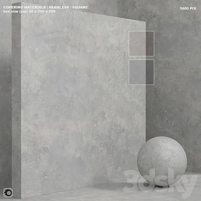 Material (seamless) - concrete plaster set 132 3D Model