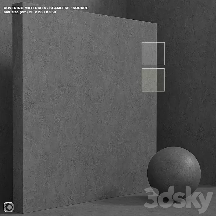 Material (seamless) - concrete plaster set 156 3D Model