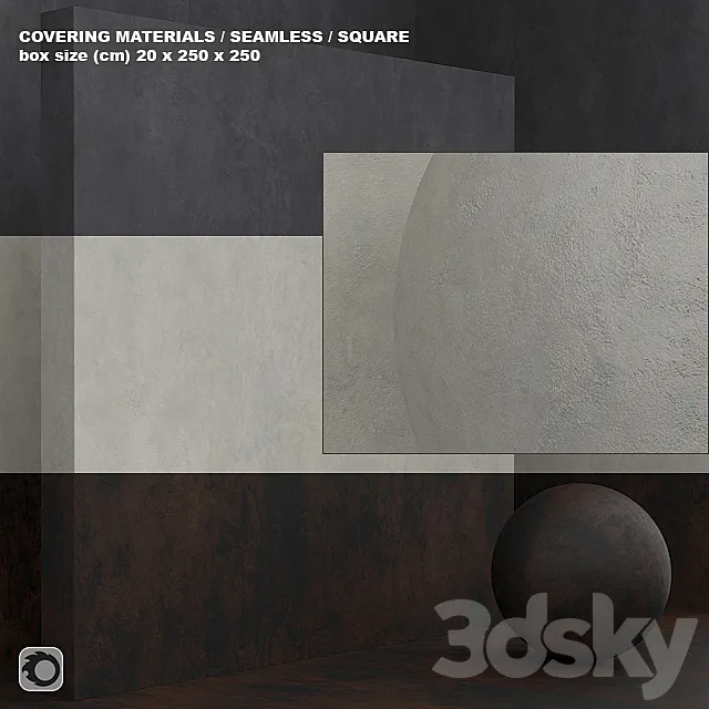Material (seamless) – concrete plaster set 96 3D Model
