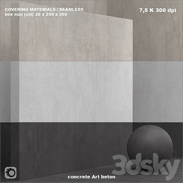 Material (seamless) - microconcrete concrete plaster set 69 3D Model