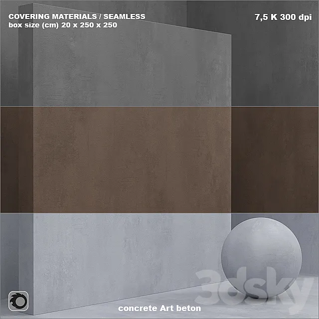 Material (seamless) - microconcrete. concrete. plaster set 72 3DModel