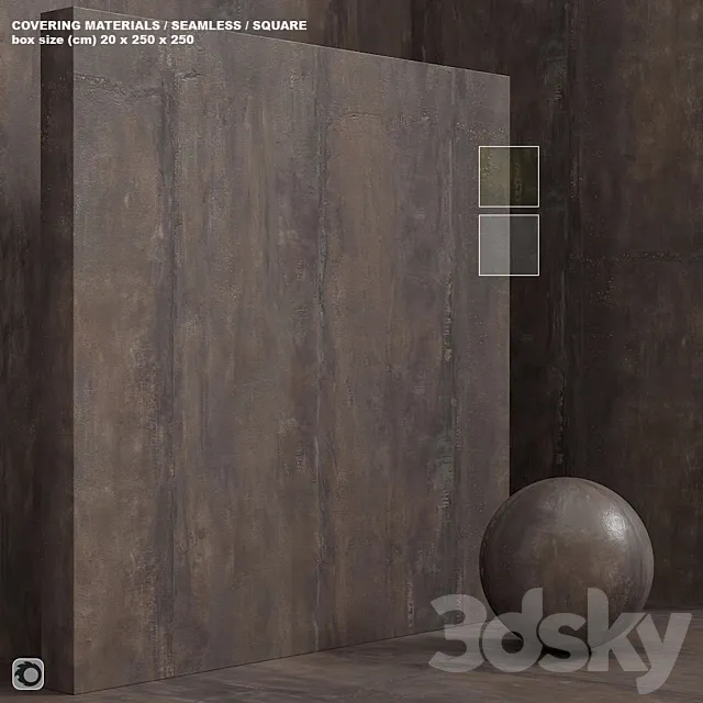 Material (seamless) – plaster rust concrete – set 151 3D Model