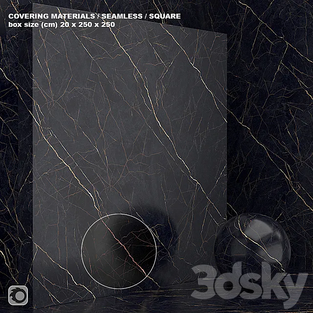 Material (seamless) - set 116 marble 3D Model