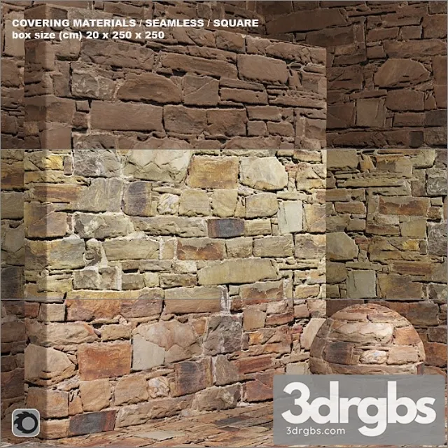 Material (seamless) – stone old masonry set 91 3D Model Download