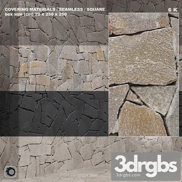 Material (seamless) – stone panel set 84 3D Model Download