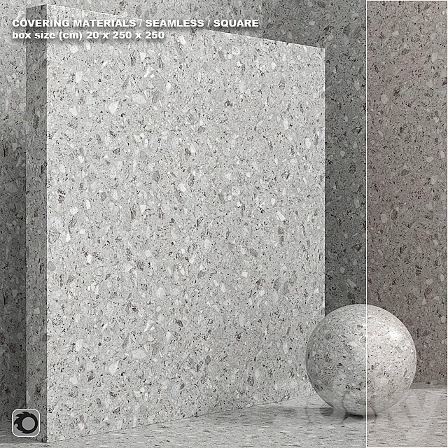 Material (seamless) - stone terrazzo quartzite set 122 3D Model