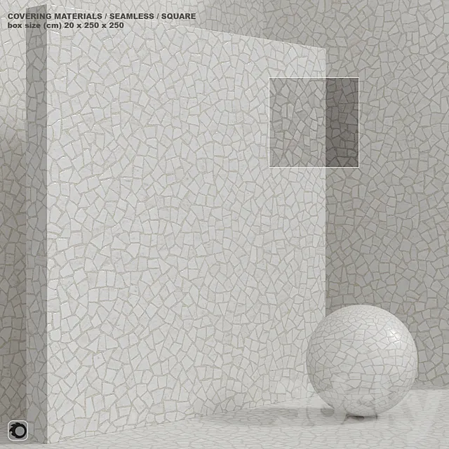 Material (seamless) - stone terrazzo tile set 131 3D Model