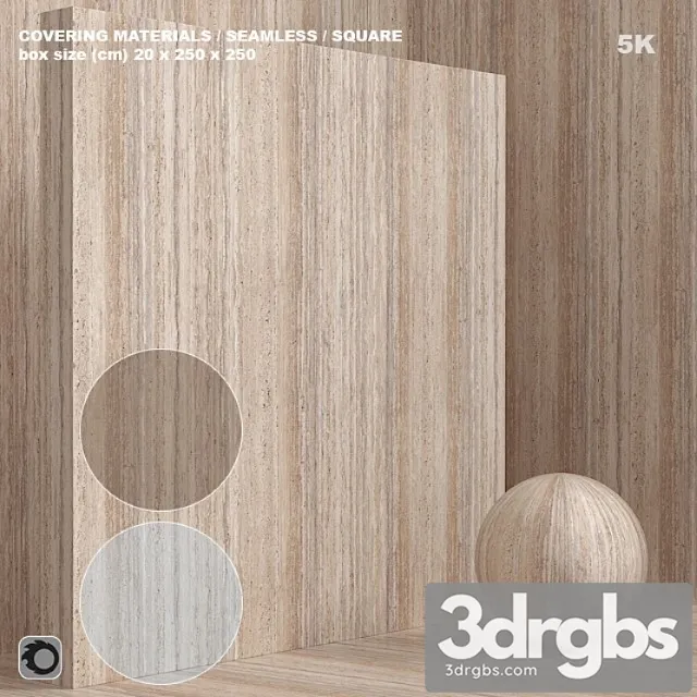 Material (seamless) – stone travertine set 111 3D Model Download