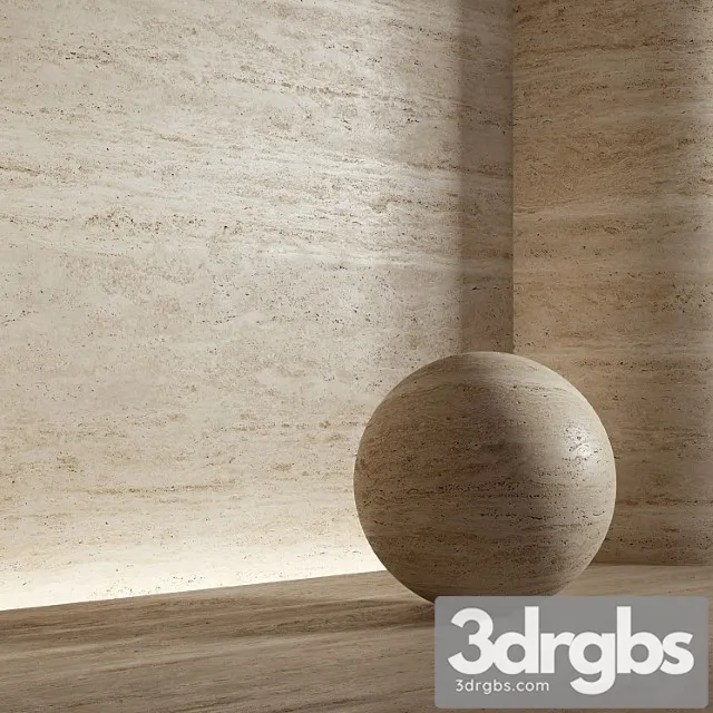 Material Stone Travertine 26 PBR Seamless 3D Model Free