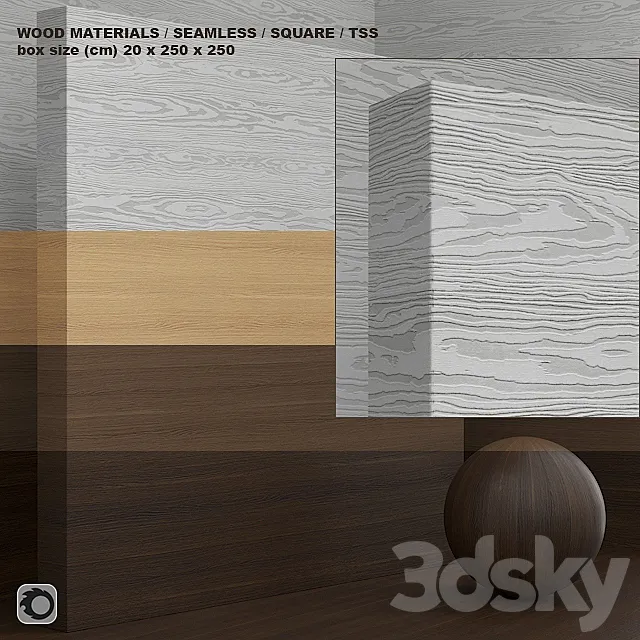 Material wood _ TSS plate CLEAF (seamless) - set 57 3D Model