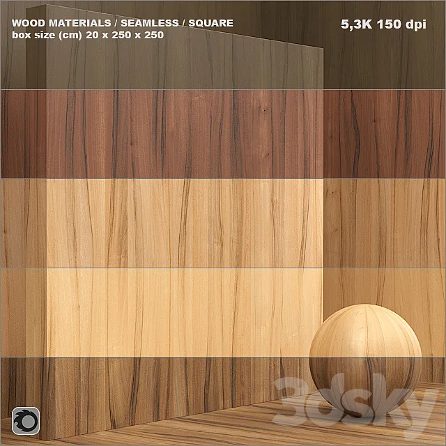 Material wood _ veneer _ (seamless) - set 31 3D Model
