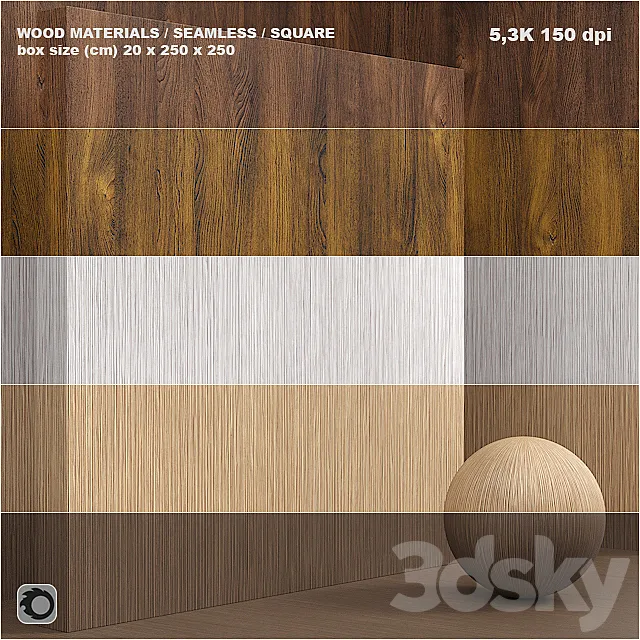 Material wood _ veneer _ (seamless) - set 32 3D Model
