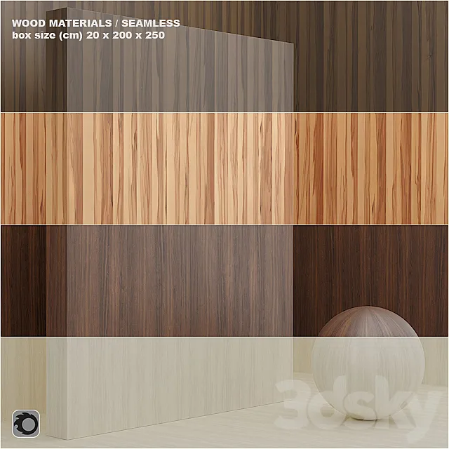 Material wood _ veneer (seamless) - set 7 3D Model