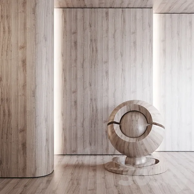 Material wood Egger Oak Sherman gray 3D Model