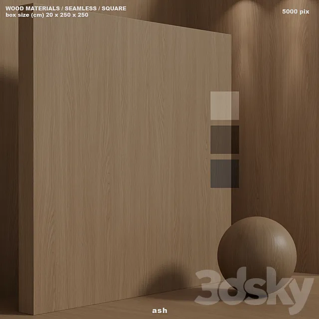 Material wood (seamless) ash - set 150 3D Model