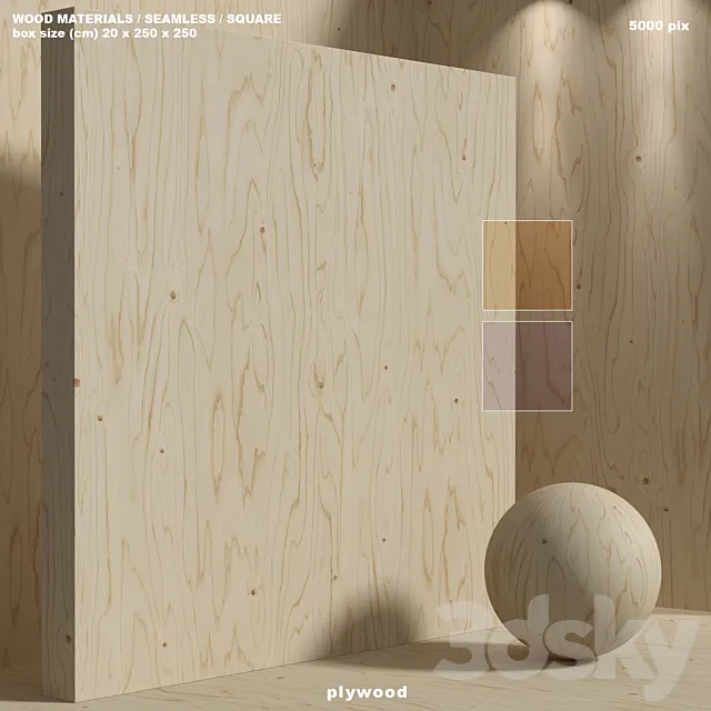 Material wood (seamless) plywood - set 152 3D Model