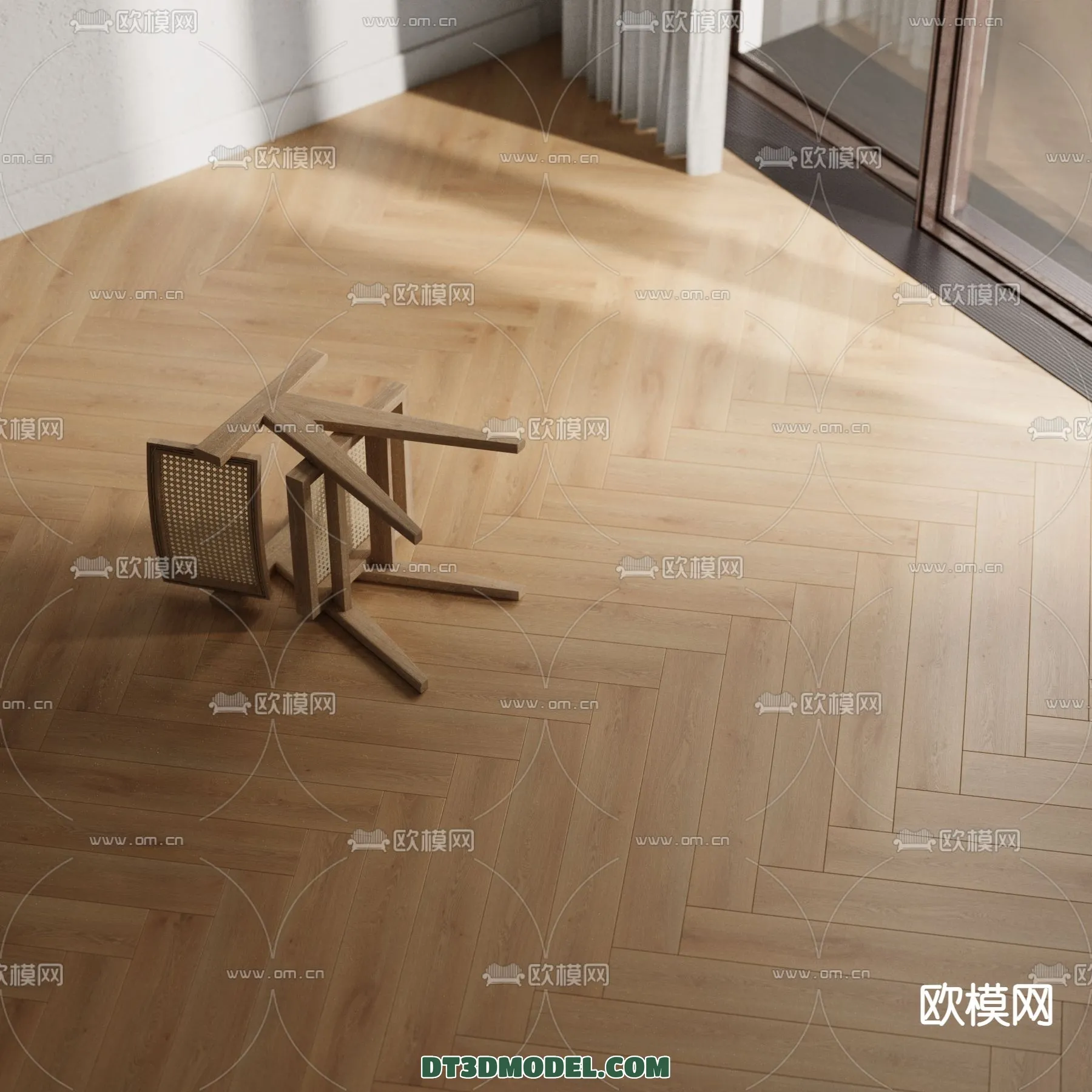 MATERIAL - WOODEN FLOOR - CORONA - 3D MODEL - 2945