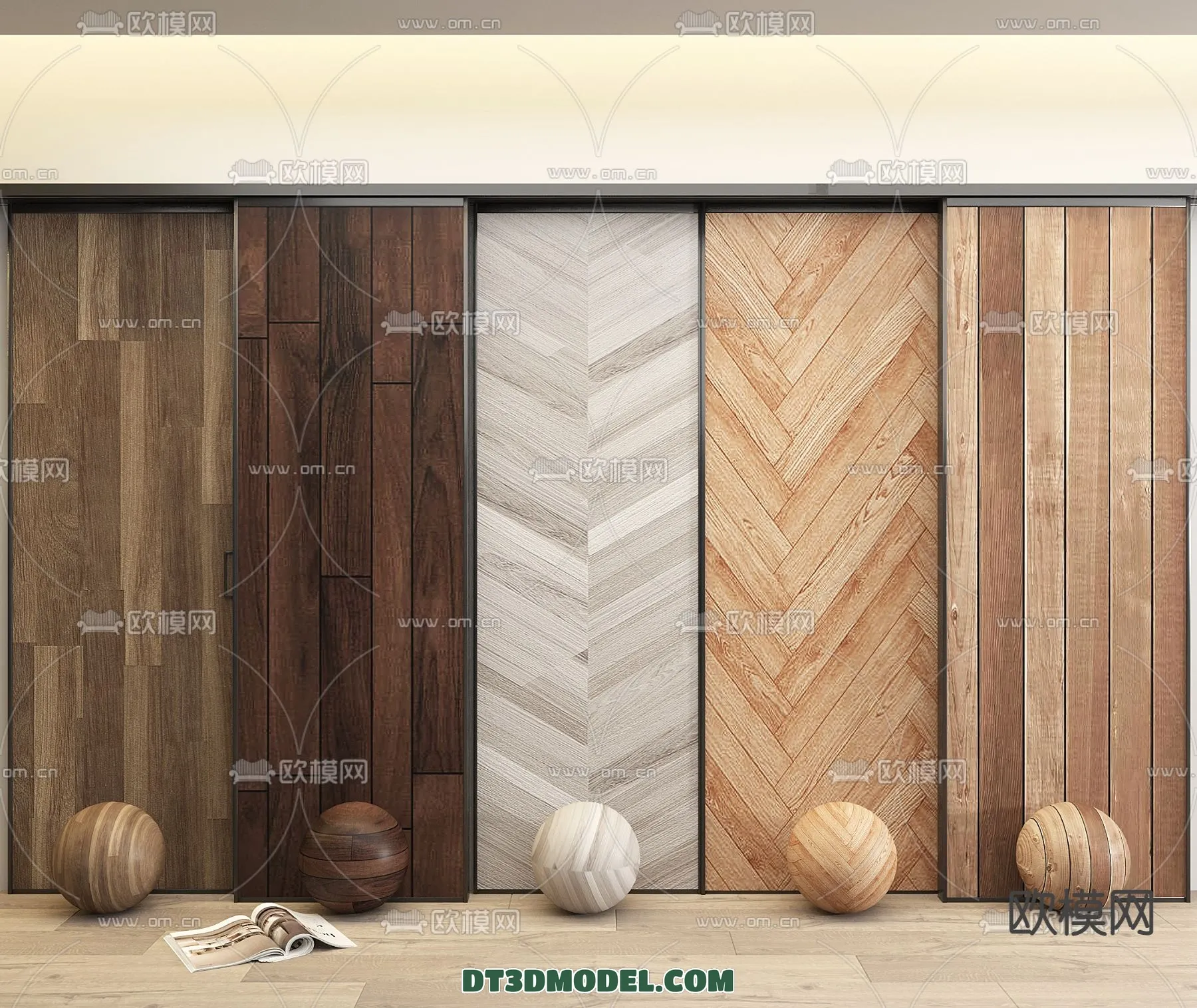 MATERIAL - WOODEN FLOOR - VRAY / CORONA - 3D MODEL - 2996