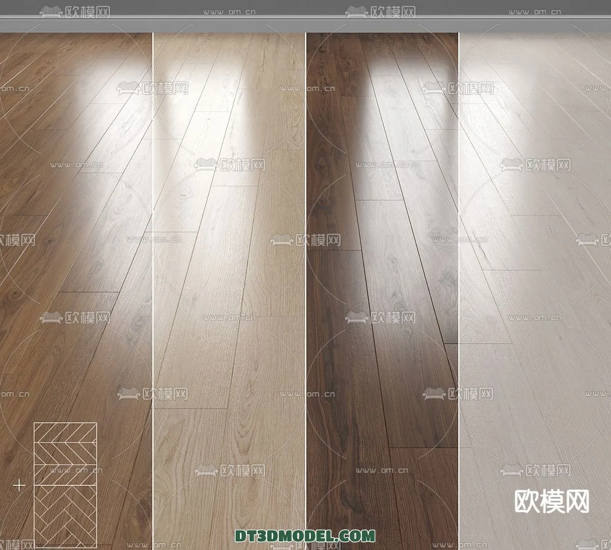 MATERIAL - WOODEN FLOOR - VRAY / CORONA - 3D MODEL - 3001