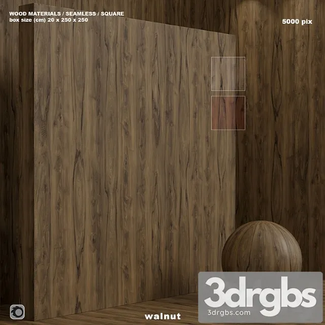 Materials Wood Material wood (seamless) walnut - set 111