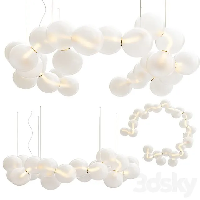 Mathieu Lehanneur Pearls Chandelier 3D Model