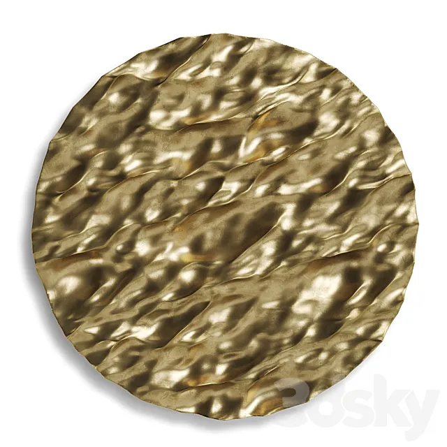 Mathieu lehanneur pocket ocean metal gold 3DModel