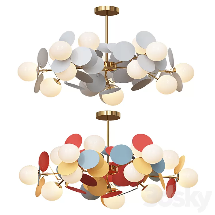 Matisse Colorful Chandelier 3D Model
