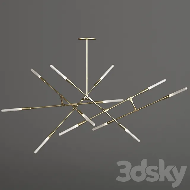 MATTHEW McCORMICK DAWN chandelier 10 horizontal 3DModel