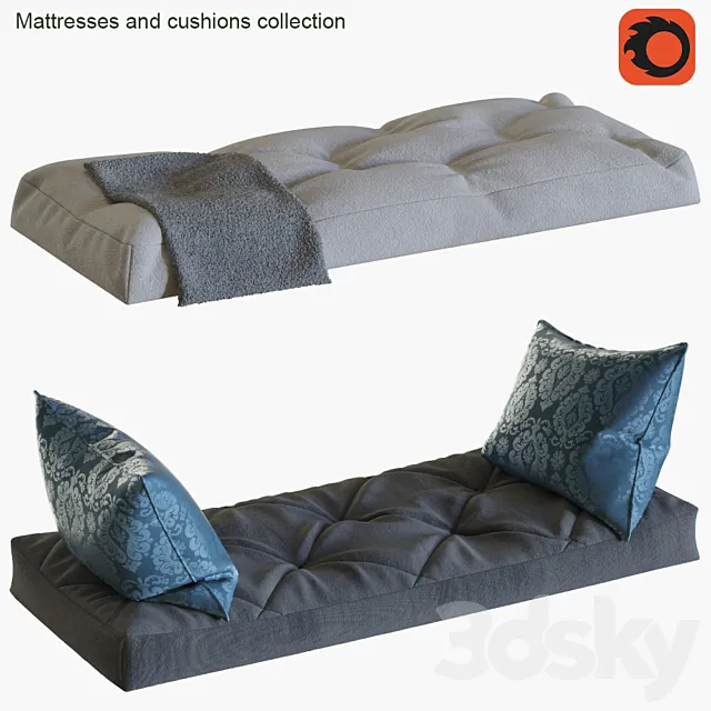 Mattresses and cushions collection # 1 3D Model