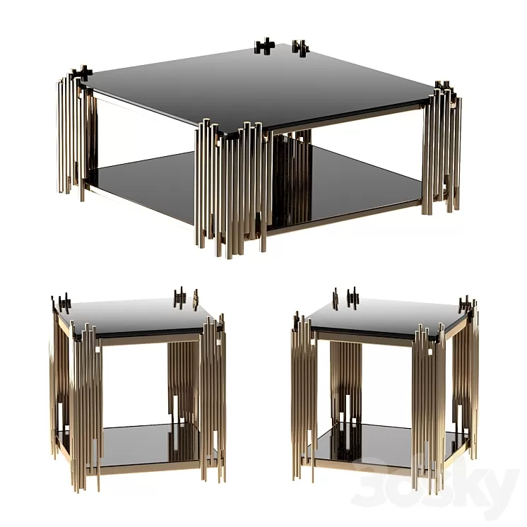 Mauris Square Coffee Table 3D Model