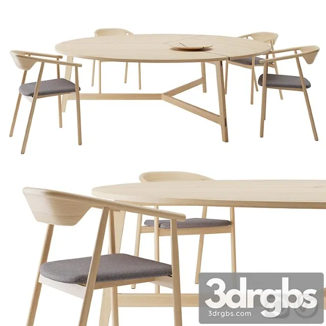Mawari table by de padova 2 3D Model Free