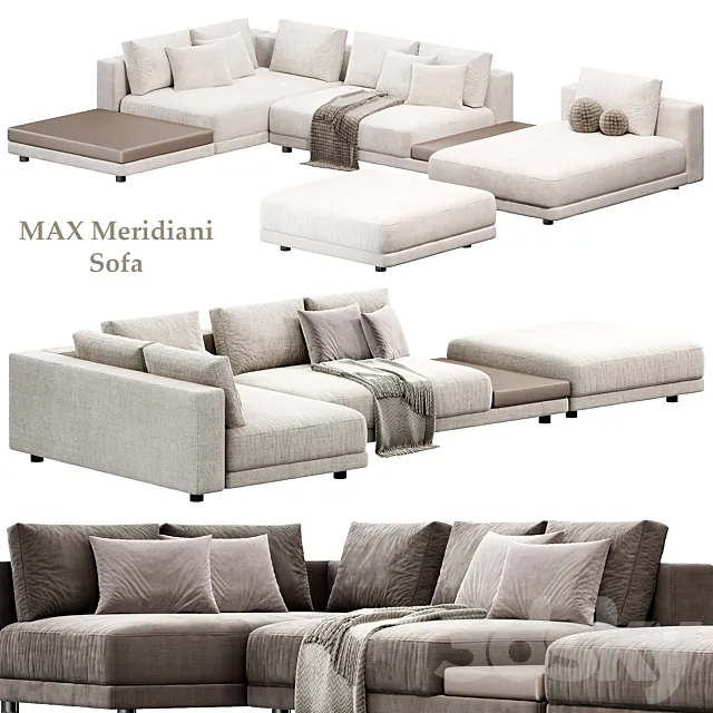MAX Sectional Modular Fabric Sofa by Meridiani Free Download