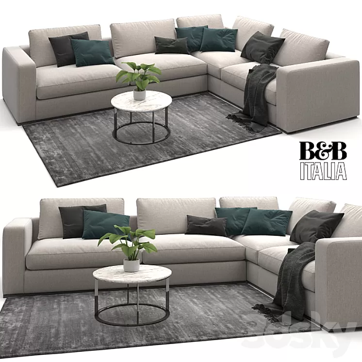 Maxalto B & B Italia Omnia Sofa 3D Model
