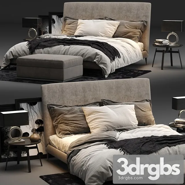 Maxalto demetra bed 2 3D Model Free