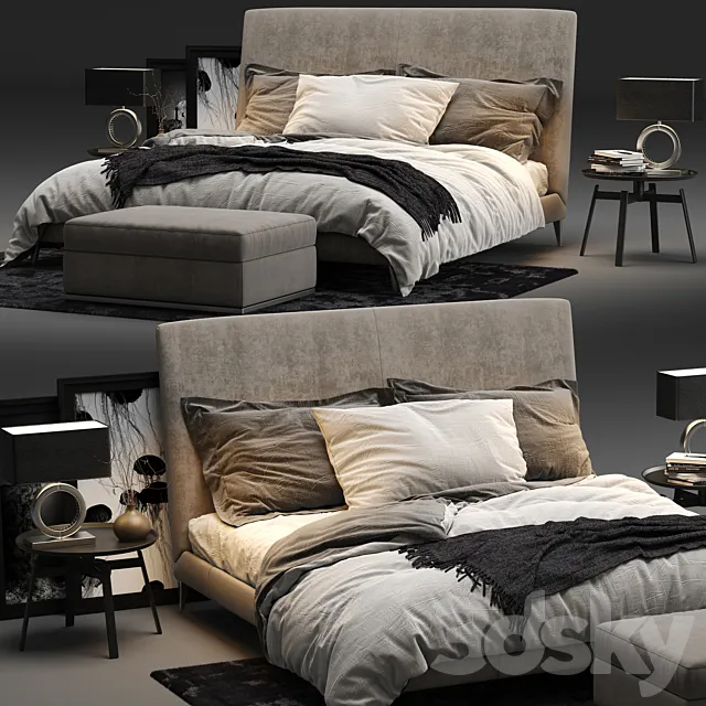 Maxalto Demetra Bed 3D Model