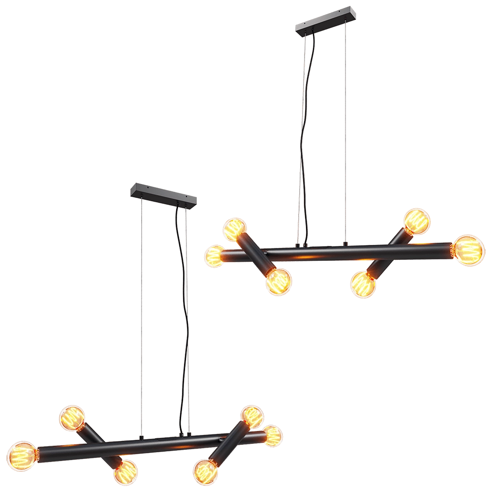 Maxlight - Pendant lamp Hawk black wide 3D Model