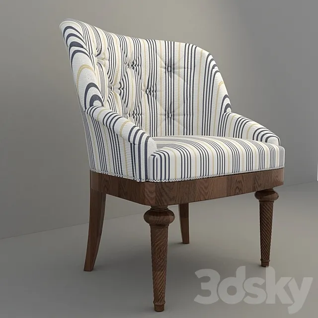 Mayfair Tufted Chair 3D Model