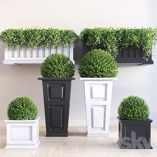 Mayne planter set 3D Model