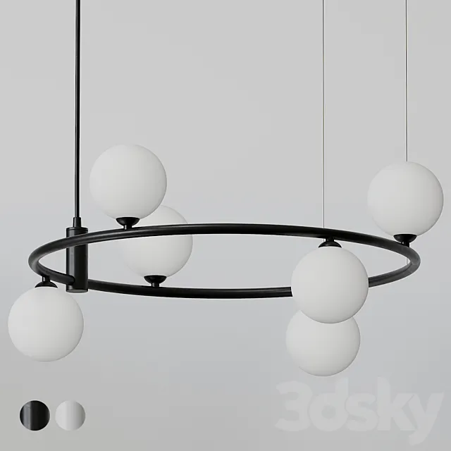Maytoni Modern - Pendant Ring Light - Black and White 3D Model