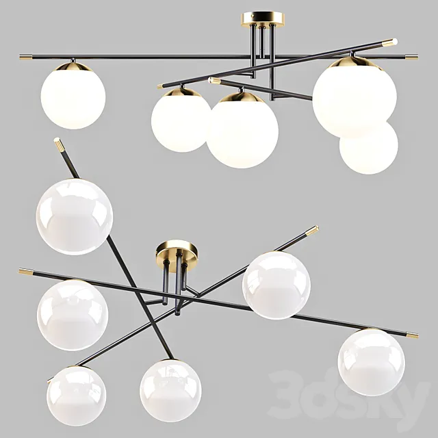 Maytoni: Nostalgia (MOD048CL-06G) - Ceiling Lamp 3D Model